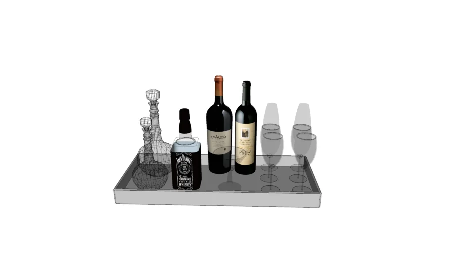 Bandeja - Taças de vinho