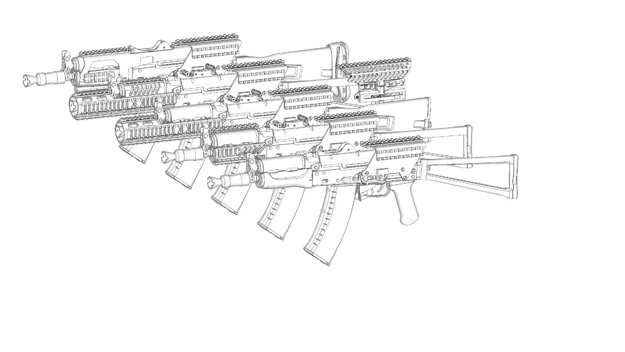 【TARKOV】AKS-74U 3D MODEL