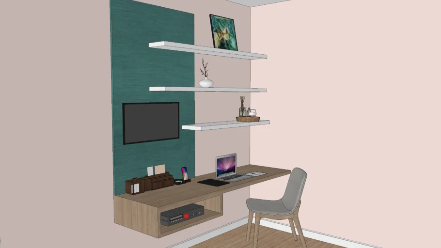 STUDY TABLE + HANGING TV