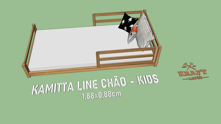 Cama Montessoriana Infantil Line - KraftWrk
