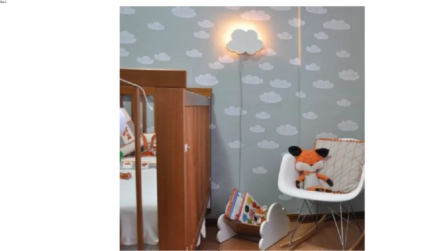 Arandela Nuvem Luminária Infantil