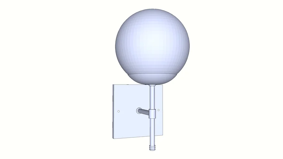 Arandela Luminária Chill Globo de Vidro Alumínio