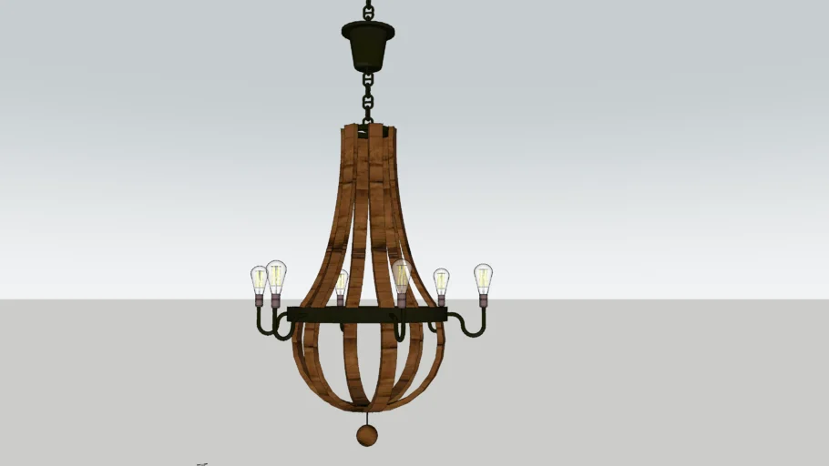 RH - WINE BARREL CHANDELIER 32"