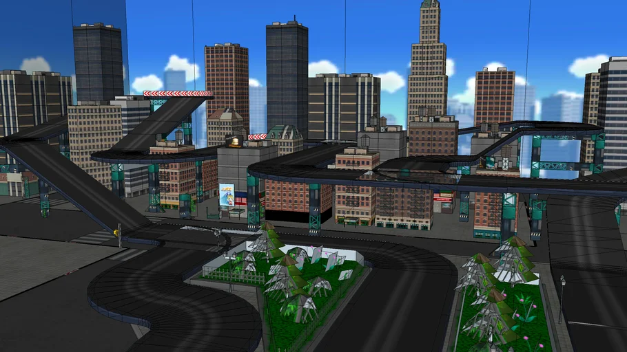 3DS - Slot Car Rivals - City Corners | 3D Warehouse