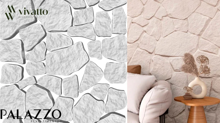 Lasca Formatos Pedra - Revestimento Palazzo Cimentício