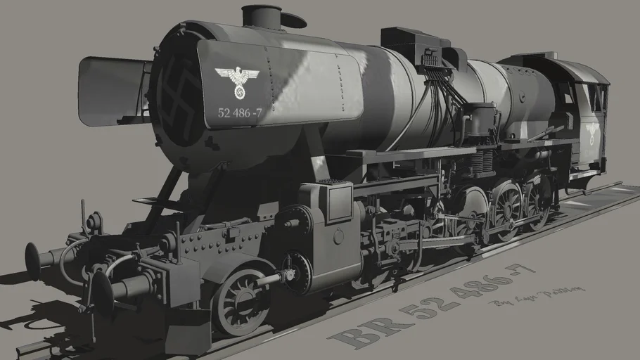 "- Locomotives - by Mylyn "BR 52 486 -7"... 1st Stage Upload of 3... (Downloadable)