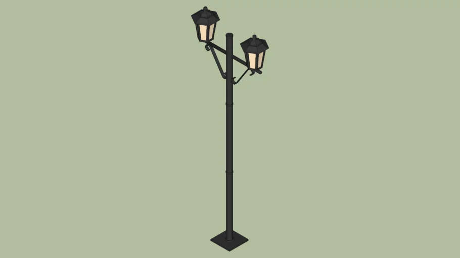 Poste De Jardim Colonial Vintage Duplo Estilo Retrô