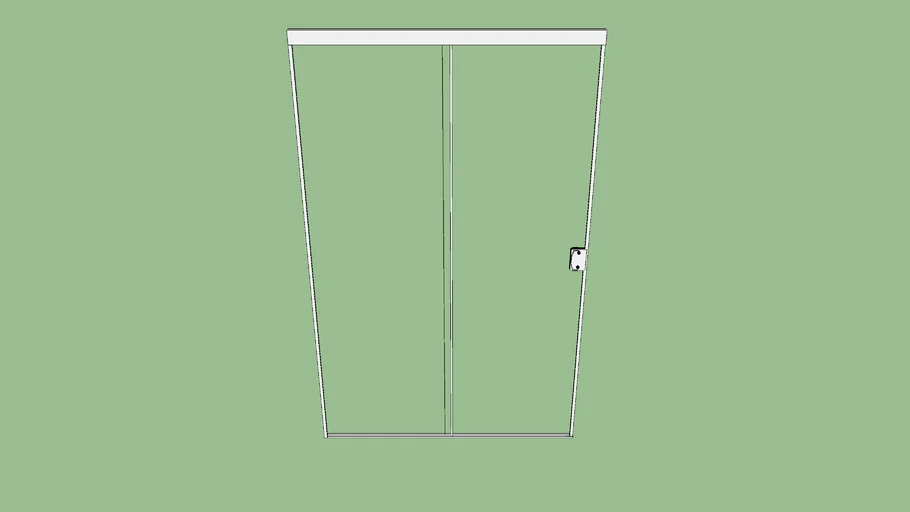 porta de vidro blindex - 1 fixo e 1 correr com fechadura