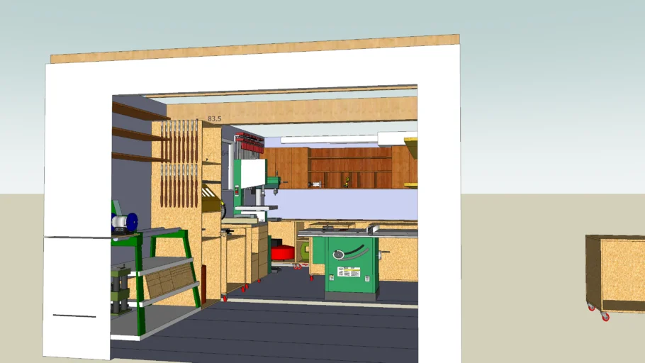 single car garage work shop