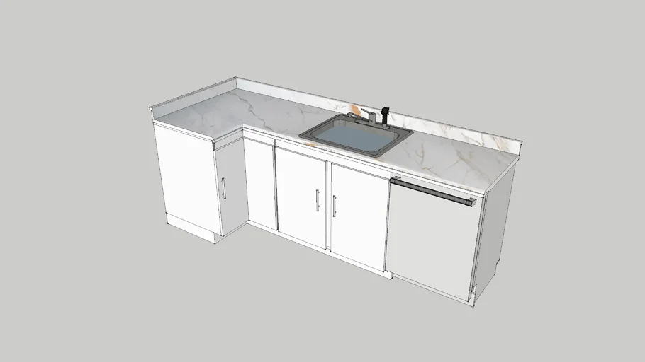 small kitchen counter