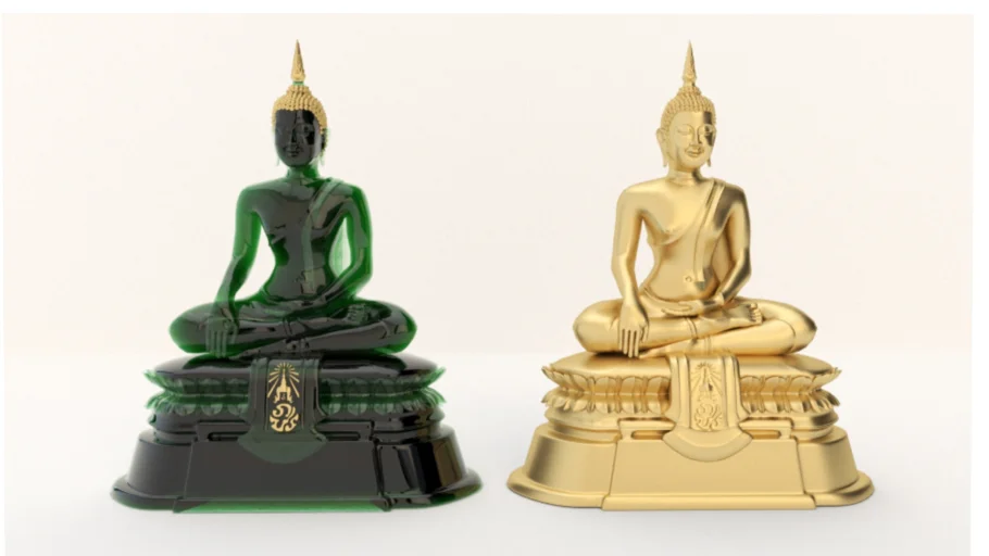 Buddha Statue ( Jade & Gold )