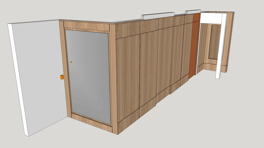 Painel Corredor com 2 Portas de Correr
