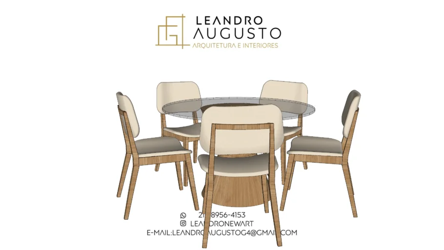Mesa Redonda de 5 lugares