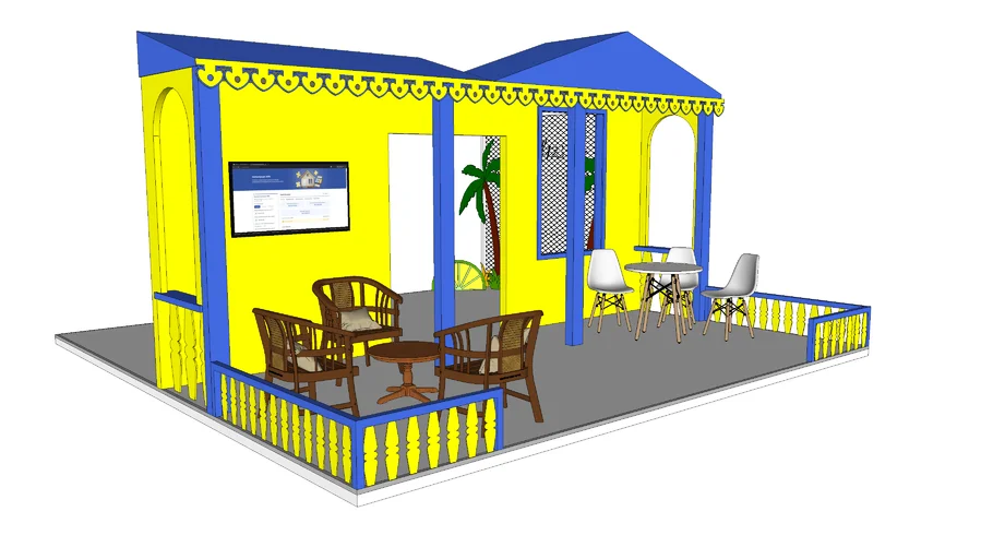 sketsa booth 6x6