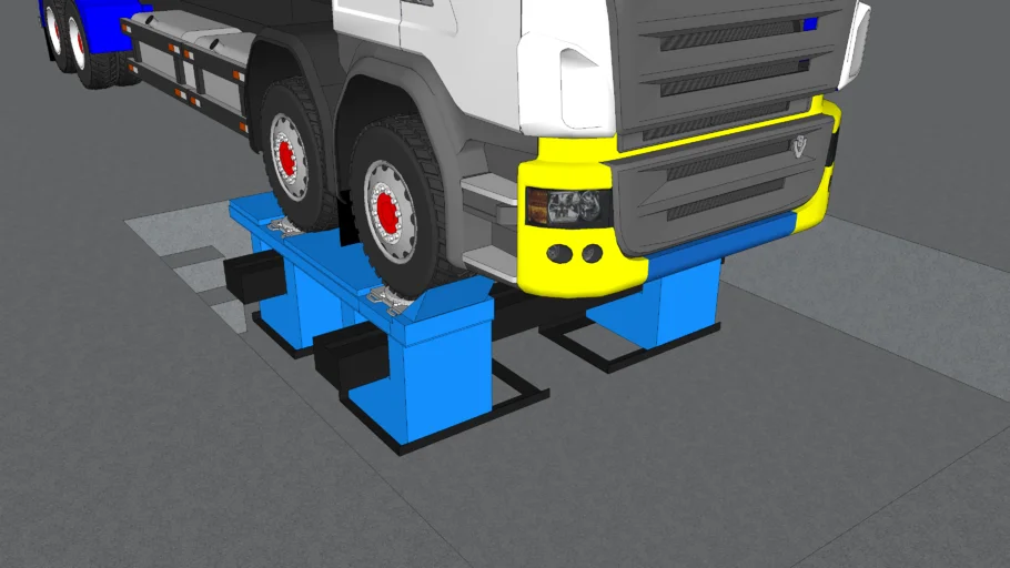 TRUCK ALignment PIT with 4 Turntable