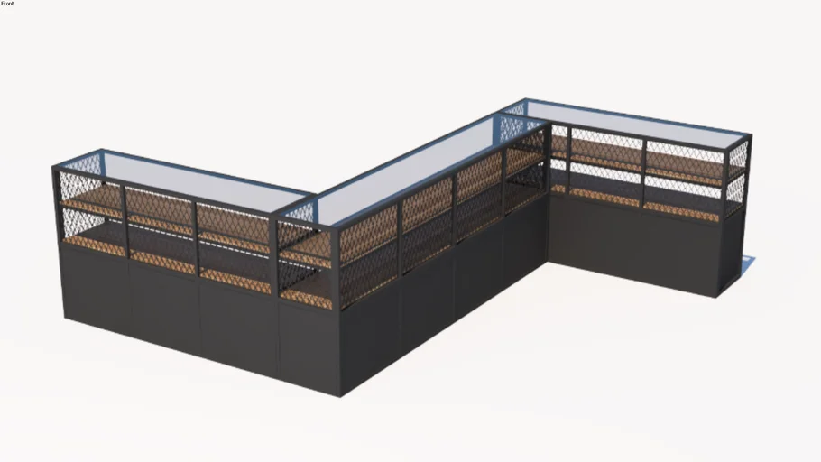 Balcão Para Loja de Metalon + Vidro e Madeira