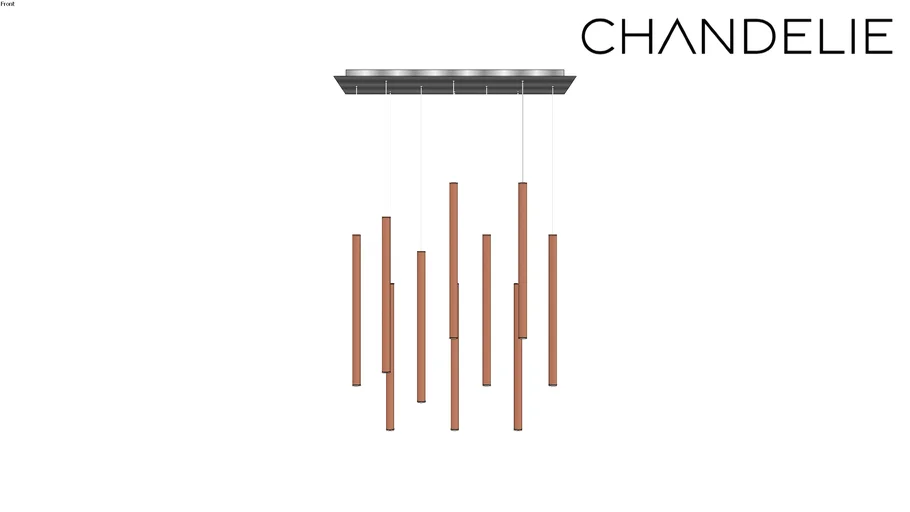 Pendente Canalis Led 10x3w 3000k Cobre Fio Transparente 1,8m