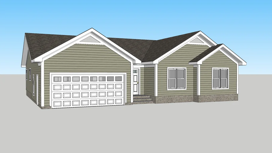 Mom-and-pop homebuilder ranch house (suburban)