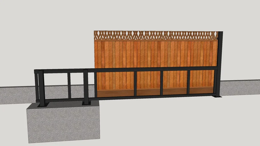wooden cantilever sliding gate