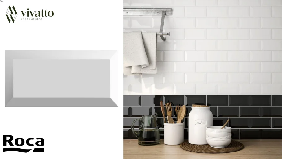 Tijolinho Bisote Blanco 7.7X15.4cm - Roca Porcelanato