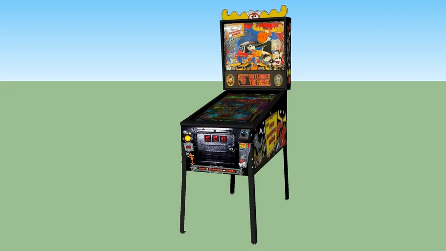 Adventures of Rocky & Bullwinkle pinball machine (black)