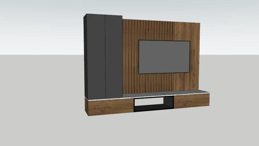 Mueble flotante para TV (tv station) con librero y cajones inferiores