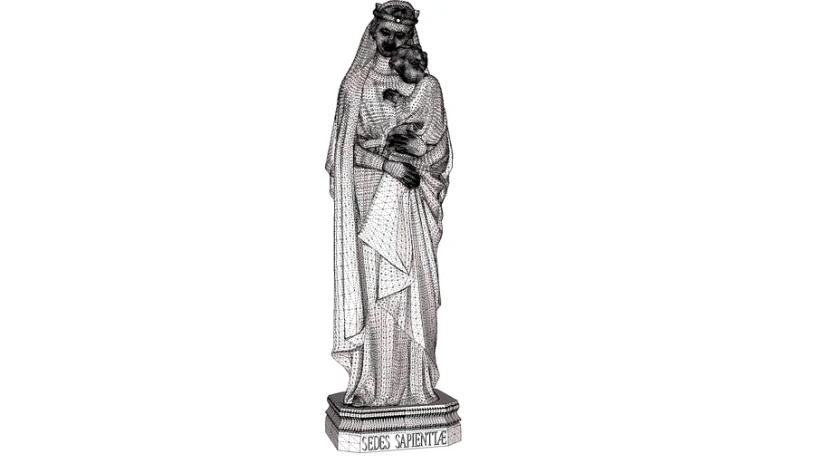 The sculpture "Madonna with child"
