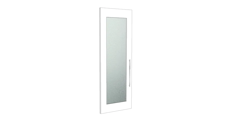 9 Modern Door w/ Frosted Glass - White
