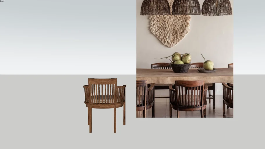 Wood Stick Dining Chair