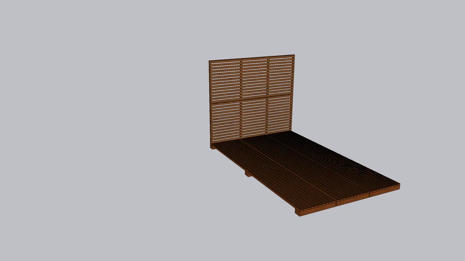 DECK DE MADEIRA E PAINEL RIPADO