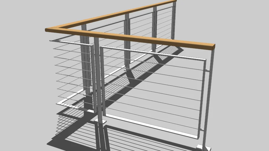 railing+glass+vray+wood+ss+vray+modern+front | 3D Warehouse