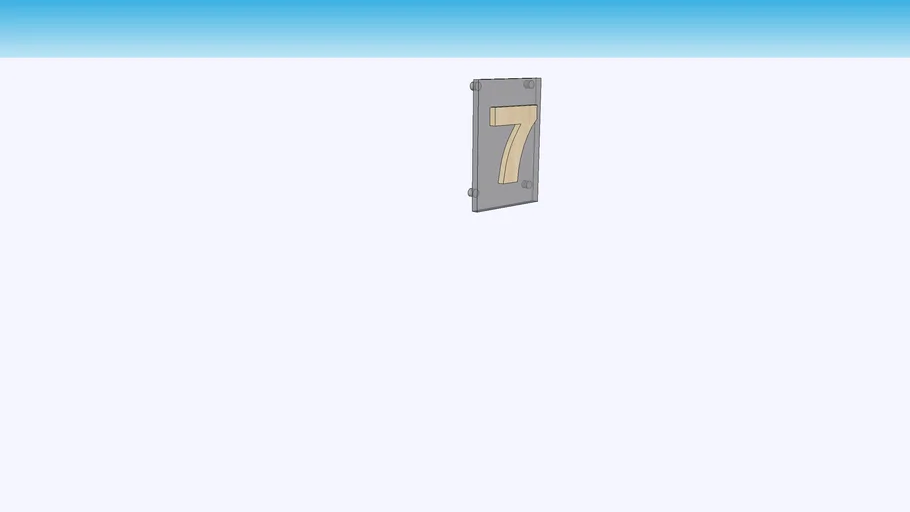 Transparent house number plate