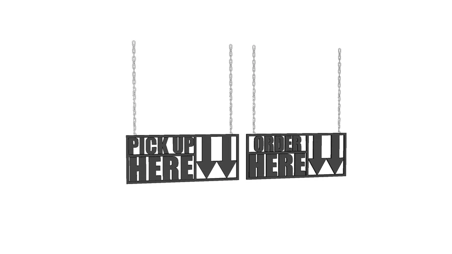 Order / Pick Up Sign