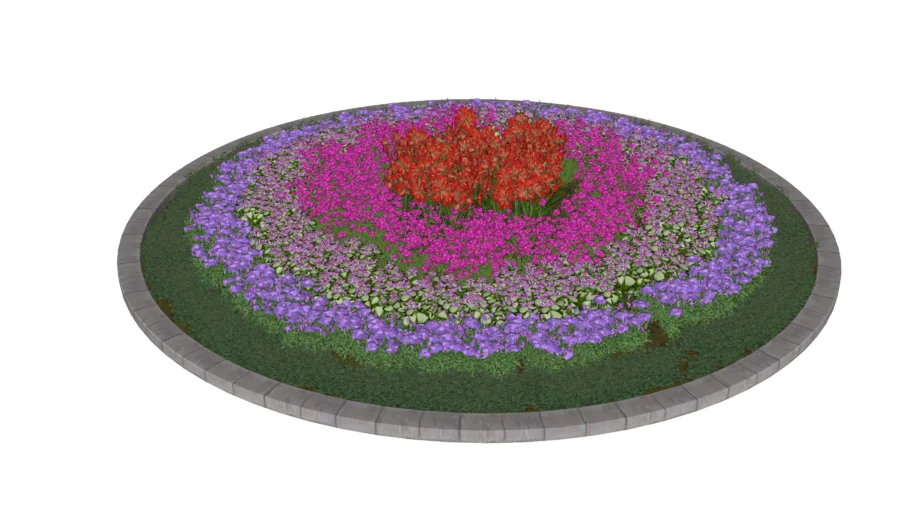 实用圆花池环岛绿化花坛www.caotu66.com