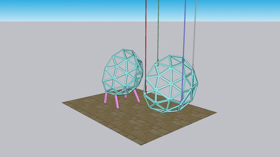 Geodesic dome chair
