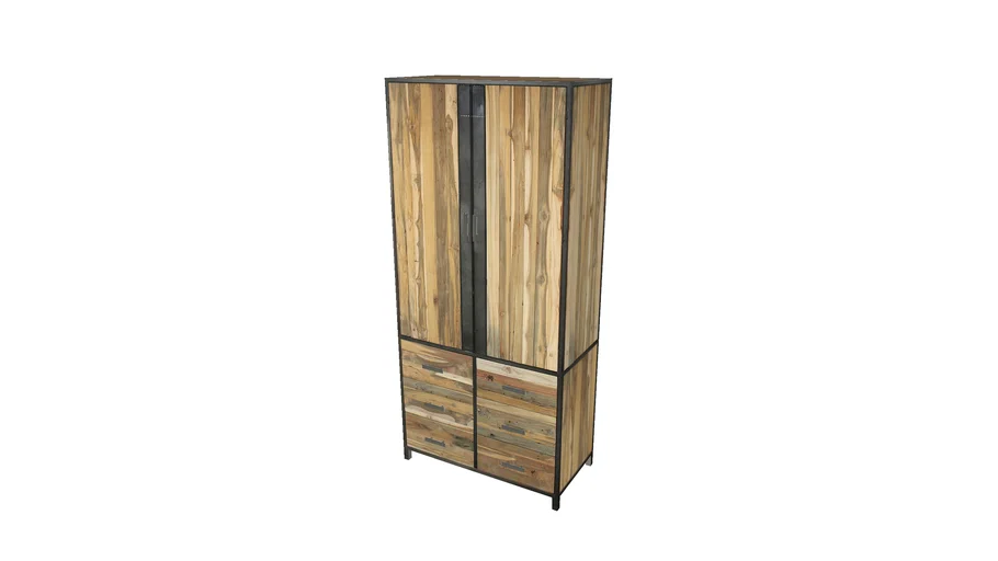 Armoire de style industriel CHIC197 (L:110cm) - collection CHIC