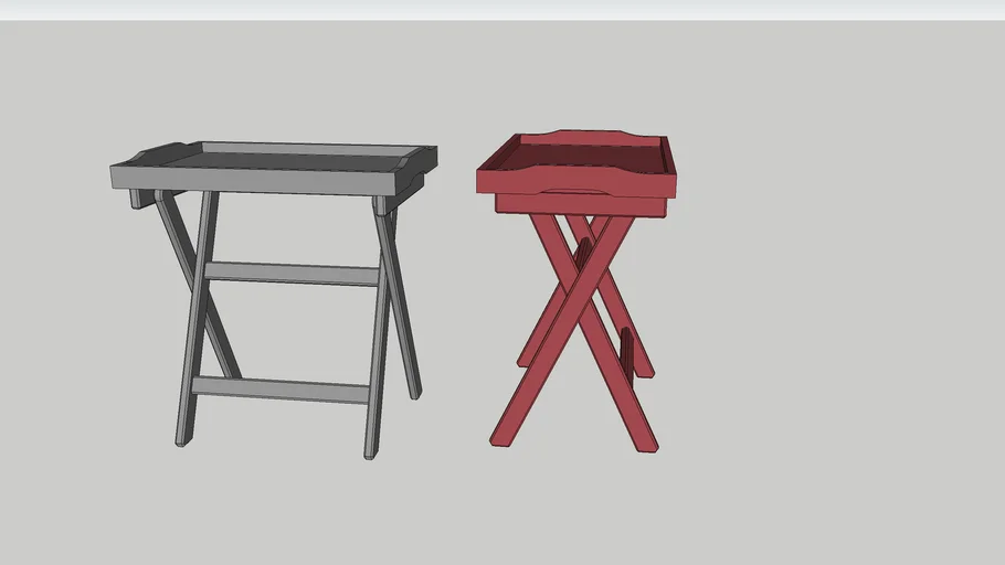 MARYD Tray table, grey & Dark Red, 58x38x58 cm #IKEA
