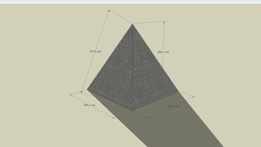 Pyramide mit Bemaßung