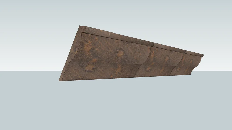 Cornisa chasnera 48x24 cm de piedra artiicial Bassalto