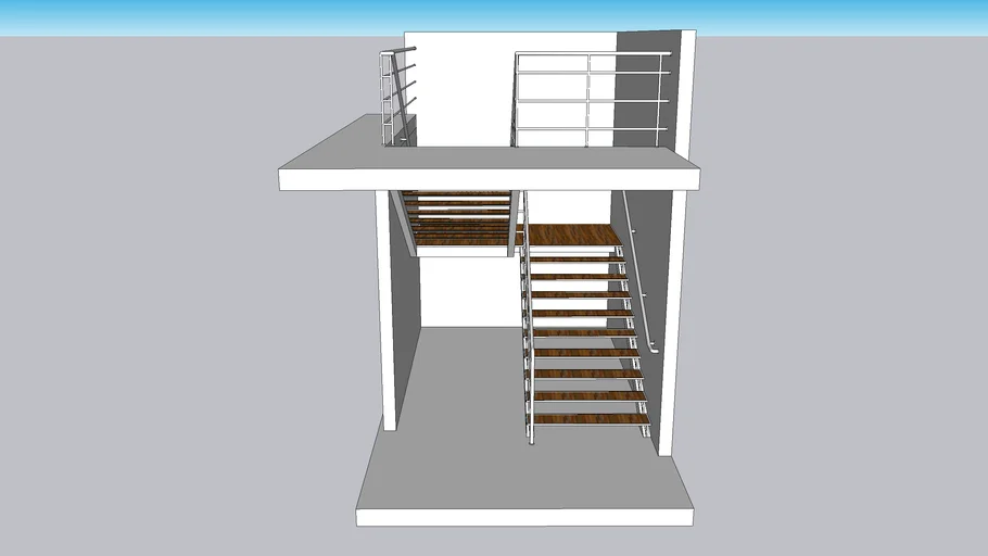 Escalera de dos tramos