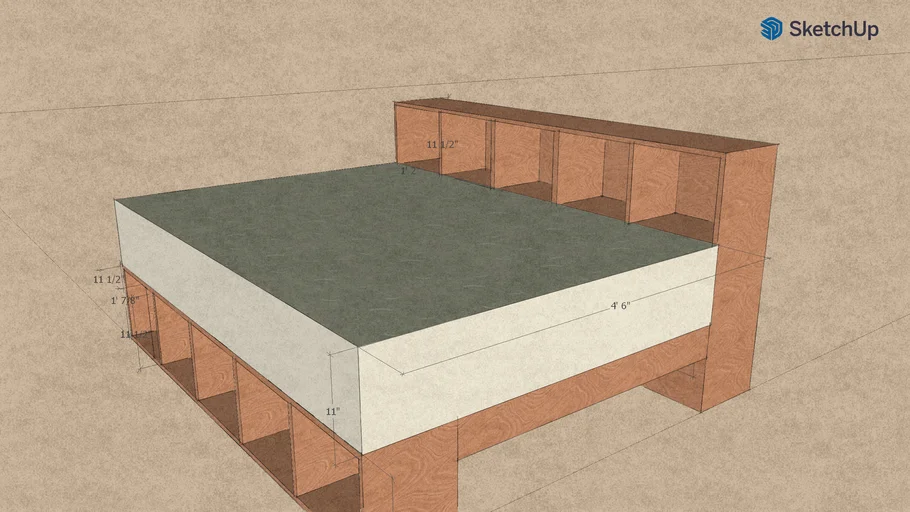 Platform Bed with storage