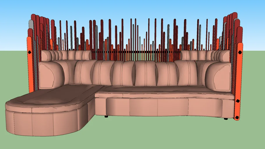 Isle D'Palm Modular Sofa low poly lobby lounge sofa