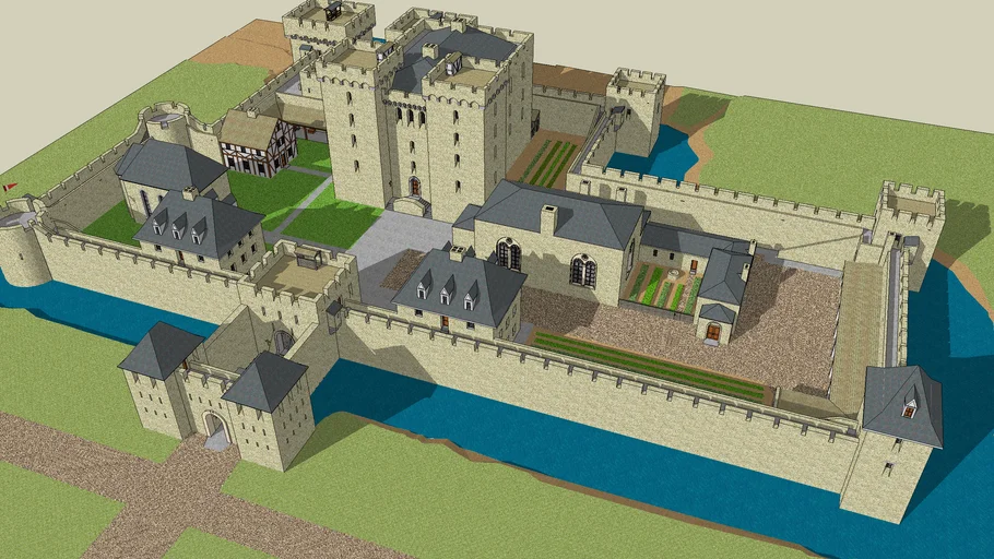Castle with Rectangular Keep