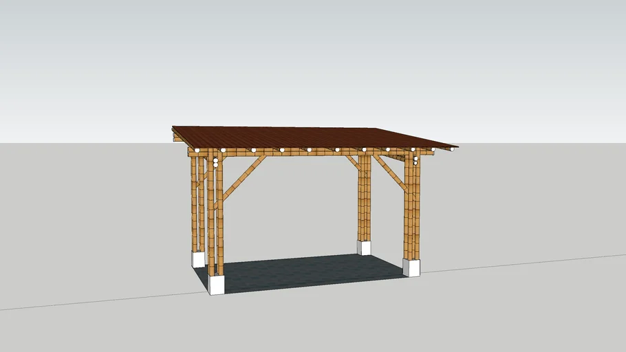 PERGOLA EN BAMBU A UNA CAIDA DE AGUA