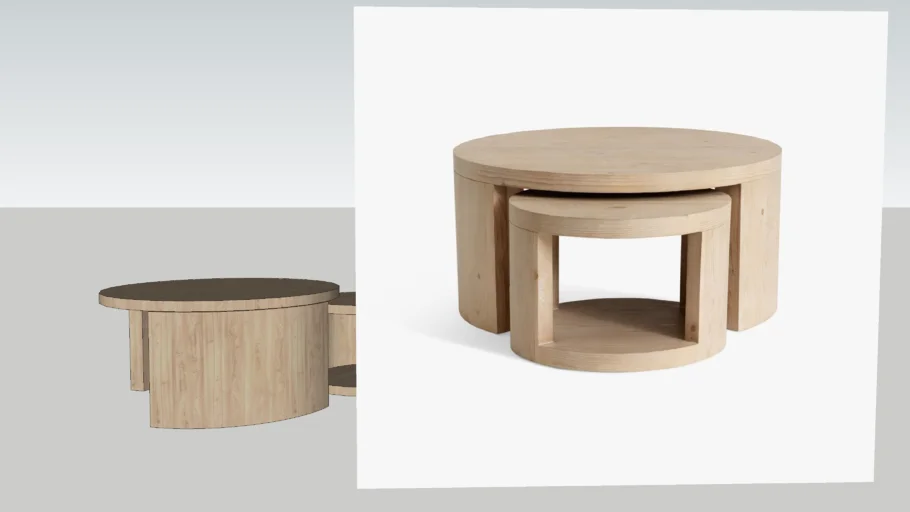 POTTERYBARN - Folsom Round Nesting Coffee Table