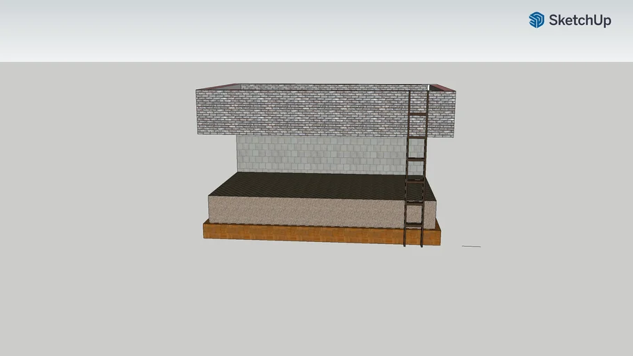 Traditional stone style wooden bunk bed