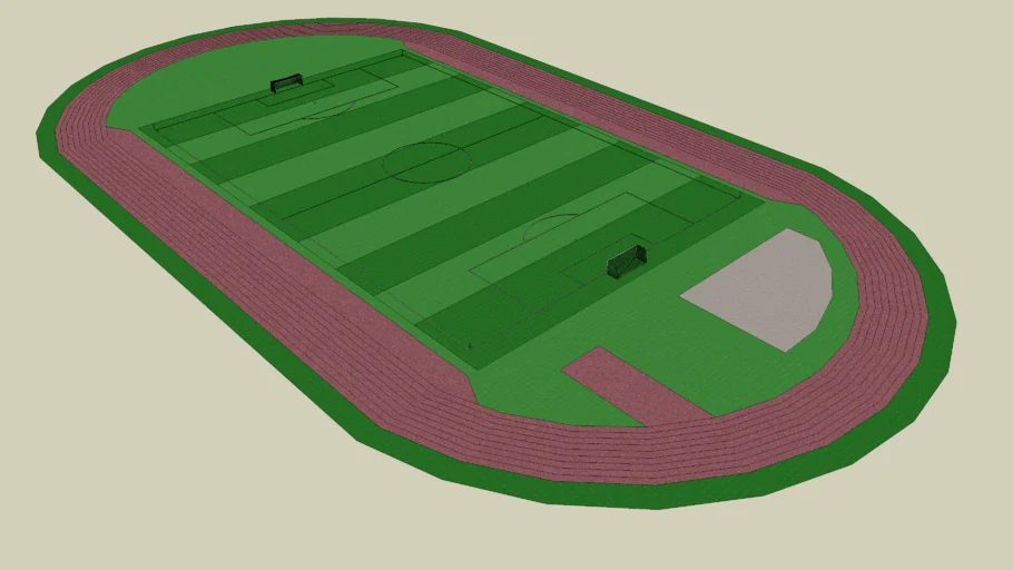 Football Field With Running Track