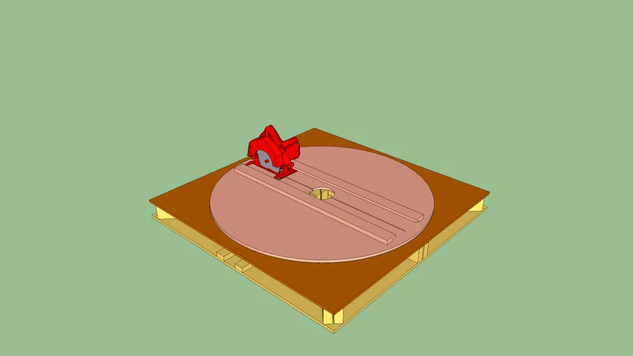 modifying (circular saw for angle cutting, with alum. and woodguard combined components)