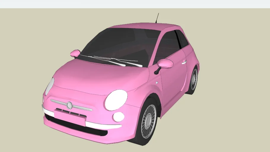 FIAT  NUOVA 500 - low poly