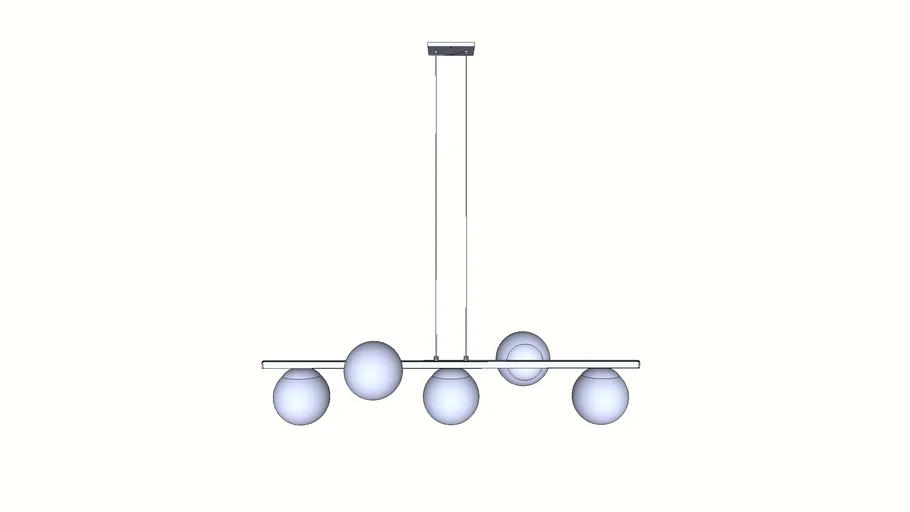 Pendente Lustre Luminária Teka Globo de Vidro Alumínio